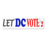 Let DC Vote Bumper Sticker bumper stickers