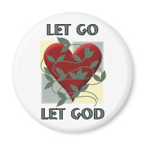 Let Go Let God Refrigerator Magnet