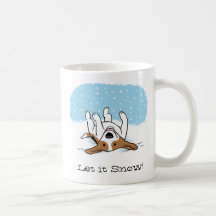 Let it Snow Beagle Coffee Mugs