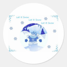 LET IT SNOW CHRISTMAS STICKERS