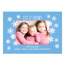Let it Snow Holiday Photo Card Invitation