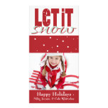 Let it snow Photo Christmas Card Photo Cards