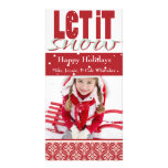 Let it snow Photo Christmas Card Personalized Photo Card