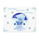 LET IT SNOW POSTCARD