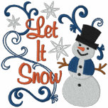 Let It Snow Snowman embroidered shirts