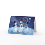 Let It Snow Snowmen Christmas Card