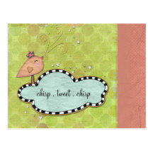 Let Love Chirp Easter Invitation Post Cards