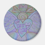 Let Love, Let God Rainbow Angel Magnet