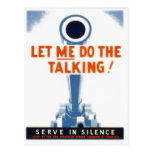 Let Me Do The Talking WWII Poster Post Card