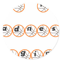 Let the Madness Begin Round Stickers