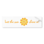 Let the sun shine in! Orange Yellow Burst stickers bumper stickers