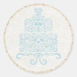 Let Them Eat Cake Sticker - Blue & Gold