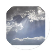 Let There Be Light Round Sticker
