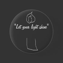 Let your light shine candle illustration buttons