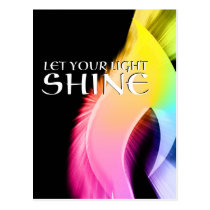 let your light shine : rainbow burst postcards
