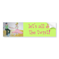 lets all do the twist swing dancers bumper stickers
