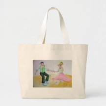 lets all do the twist swing dancers canvas bag