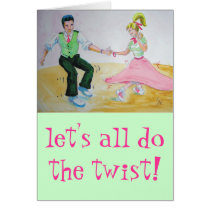 lets all do the twist swing dancers card