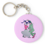 lets all do the twist swing dancers keychains