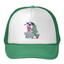 lets all do the twist swing dancers mesh hats