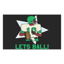 Lets Ball Rectangle Stickers