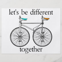 Let's Be Different Together Flyers