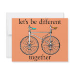 Let's Be Different Together invitations
