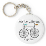 Let's Be Different Together keychains