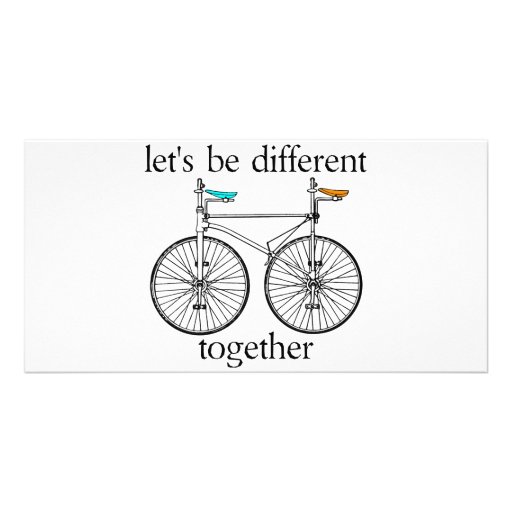Let's Be Different Together Picture Card
