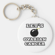 Let's Bomb Ovarian Cancer Key Chain