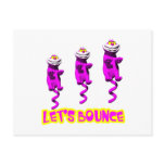 Lets Bounce Bouncing Kitty Cat postcards