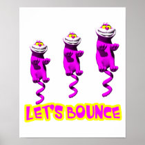 Lets Bounce Bouncing Kitty Cat Posters