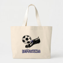Lets Bounce Soccer Ball Canvas Bag