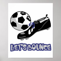 Lets Bounce Soccer Ball Poster