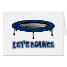 Lets Bounce Trampoline Greeting Cards