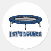 Lets Bounce Trampoline Round Sticker