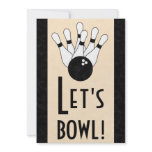 Let's Bowl Birthday Party Invitation