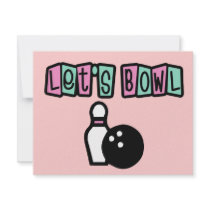 Let's Bowl Party Invitation