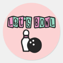 Let's Bowl! Round Sticker