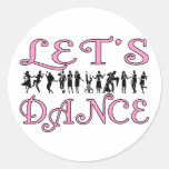 Let's Dance Round Stickers