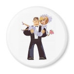Let's design couples go to honeymoon fridge magnet