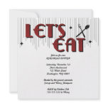 Let's Eat Party Invitation