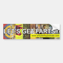 LETS GET FARTSY sticker Bumper Sticker