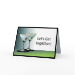 Let's Get Together Martini Cocktails Greeting Card