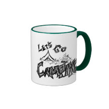 Let's Go Camping Outdoor Design Coffee Mug