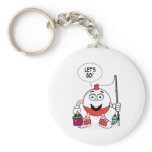 Lets go fishing bobber keychains
