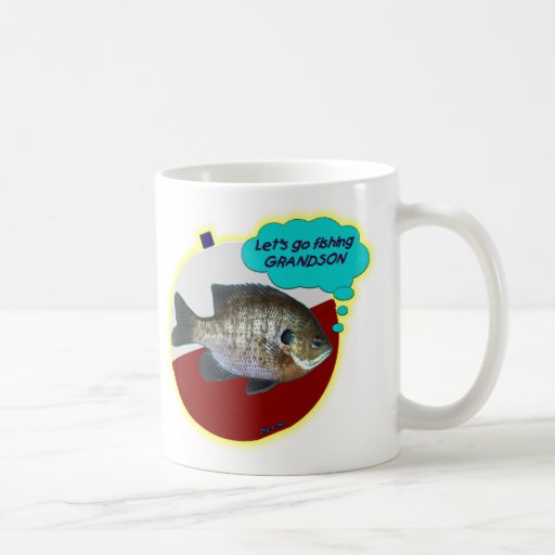 Let's Go Fishing Grandson Coffee Mugs