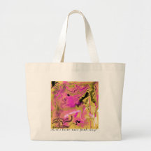 Let's have nice pink day! canvas bags