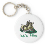 Let's Hike Green keychains