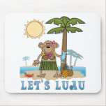 Lets Luau (Girl Monkey) Mouse Pads